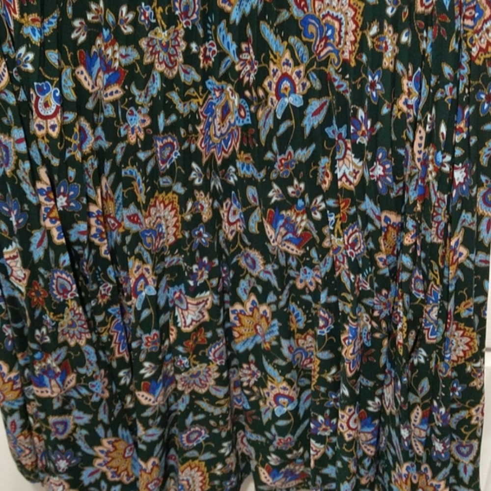 Lauren Ralph Lauren Ascot-Print Pleated Georgette Midi Skirt - Picture 3 of 6